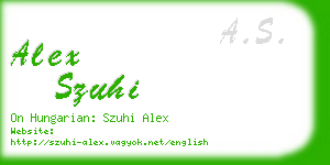 alex szuhi business card